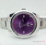 Copy Rolex Oyster Perpetual Grape Dial Stainless Steel Watch 39MM
